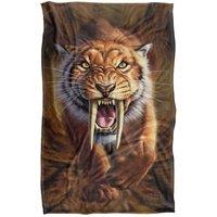 JQ Licensing - Jlo Saber-Toothed Tiger Silky Touch Super Soft Throw Blanket | Size: Large