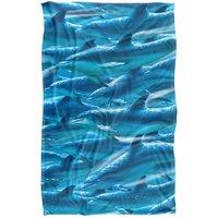 JQ Licensing - Royce Mcclure Dolphin Race Pattern Silky Touch Super Soft Throw Bla | Size: Large