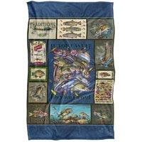 JQ Licensing Fishing Silky Touch Super Soft Throw Blanket | Size: Large