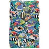 JQ Licensing - Royce Mcclure Tropical Fish Jam Pattern Silky Touch Super Soft Thro | Size: Large