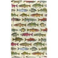 JQ Licensing Fishing Freshwater Fish Silky Touch Super Soft Throw Blanket | Size: Large