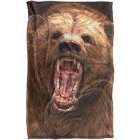 JQ Licensing - Royce Mcclure Grizzly Bear Head Silky Touch Super Soft Throw Blanke | Size: Large
