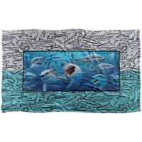 JQ Licensing - Royce Mcclure Great White Shark Frame Silky Touch Super Soft Throw | Size: Large