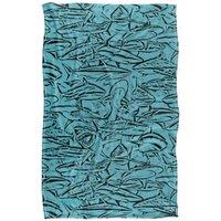 JQ Licensing - Royce Mcclure Great White Shark Woodcut Pattern Silky Touch Super S | Size: Large