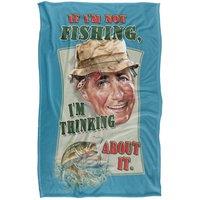JQ Licensing - Jw-Jp Thinking About Fishing Silky Touch Super Soft Throw Blanket | Size: Large