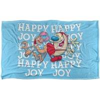 Ren & Stimpy Happy Happy Joy Joy Silky Touch Super Soft Throw Blanke | Size: Large