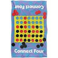 Hasbro Connect Four Board Silky Touch Super Soft Throw Blanket | Size: Large
