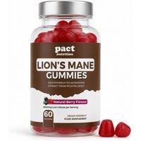 Pact Nutrition Lions Mane Gummies - 2000mg per Serving - Berry Flavour in Red
