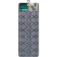 JVL Fiora Machine Washable Runner - 50 x 150cm - Diamond Pulse in Grey | Size: 50 cm x 150 cm