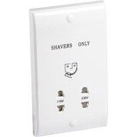 McAlpine Shaver Socket Slim - Dual Voltage in White