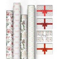 Kraft & Co 4 pack 69cm x 8M Gift Wrapping Paper, for Gift Arts & Crafts (Cheer)