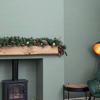 Samuel Alexander 1.8m (6ft) Christmas Garland with Berries, Pine Cones & Gold Baubles in Green