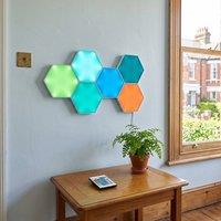 HOME LUXE INTERIOR Aura LED Touch Hexagon Lights 6 Pack Modular RGB Wall Tiles Remote