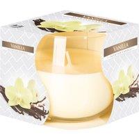 KDMD Scented Glass Jar Candle - Vanilla in Cream