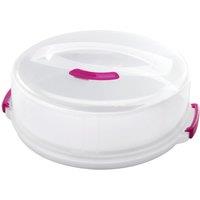 Metaltex Adjustable Cake Carrier 2.5 litres - White/Pink in White