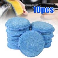 SPETLEK 10Pcs Car Microfiber Polishing Pads Wax Applicator in Blue | Size: 100 cm x 15 cm
