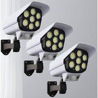 Ventryn 3Pcs Solar LED Motion Sensor Security Lights Outdoor Garden in White