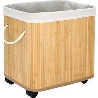 EONLION Bamboo Laundry Basket Foldable 42L in Natural | Size: 100 cm x 100 cm