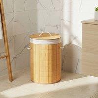 EONLION Bamboo Laundry Basket Foldable 45L in Brown | Size: 100 cm x 15 cm