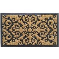 EONLION 70x45cm Doormat, Rubber Backed Entrance Rug Door mat brown 1 | Size: 100 cm x 100 cm