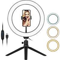 SPETLEK 10" LED Ring Light with Stand in Black