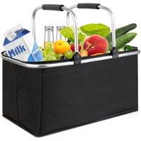 FORGEVIO 30L Large Insulated Folding Lunch Picnic Bag in Black | Size: 0.6m2