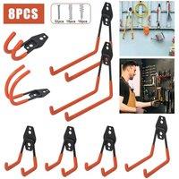 PAWNORA 8 Pack Garage Hooks Heavy Duty in Orange