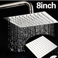 PAWNORA Large Square Rainfall Shower Hea in Silver