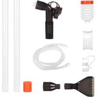 PAWNORA Fish Tank Cleaner Pump Aquarium Siphon Water Sand Gravel Kit in White | Size: 110 cm
