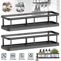 SPETLEK 2x Self Adhesive Bathroom Shower Caddy Shelf Rack in Black