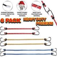 SPETLEK 6 X Bungee Cords Set Tie Car Luggage Elasticated Hook | Size: 1000mm x 400mm