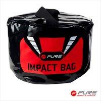 Pure2Improve Golf Swing Impact Bag Black/Red in Black