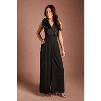 Coast Women's Corsage Cowl Back Jumpsuit in Black | Size: 16