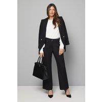 Wallis Women's Black Smart Wide Leg Trousers | Size: 18