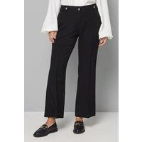 Wallis Women's Petite Black Smart Bootcut Leg Trousers | Size: 10