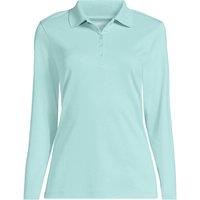 Lands' End Women's Petite Long Sleeve Supima Cotton Polo Shirt in Light Blue | Size: Small