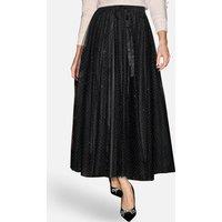 Yumi Women's Diamonte Tulle Midi Skirt in Black | Size: 10