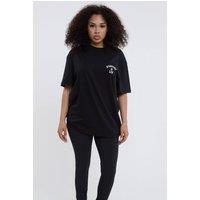 BCouture Women's Leggings & Oversized T-Shirt Set in Black | Size: XL