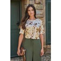 Pure Collection Women's Silk Front T-Shirt | Size: 10