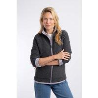Weird Fish Women's Ariana Full Zip Grid Fleece in Charcoal | Size: 20