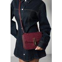 Where's That From Women's Gelora Cross Body Bag With Clasp Detail in Burgundy