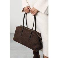 Where's That From Women's Girelle Leather Bowler Bag in Dark Brown