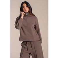 Craghoppers Women's Elements Half Zip Cosy Fleece in Chocolate | Size: 20