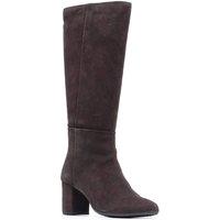 Hush Puppies Women's Oprah Suede Long Boot in Chocolate | Size: 6