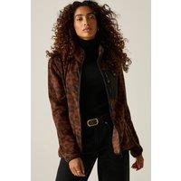Regatta Women's Cosy Frankie Full Zip Fleece in Dark Brown | Size: 8