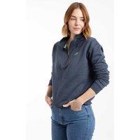 Weird Fish Women's Avery 1/4 Zip Sweatshirt in Navy | Size: 12