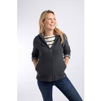 Weird Fish Women's Chicoa Full Zip Macaroni Hoodie in Navy | Size: 14
