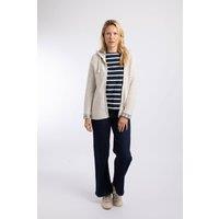 Weird Fish Women's Chicoa Full Zip Macaroni Hoodie in Ecru | Size: 20