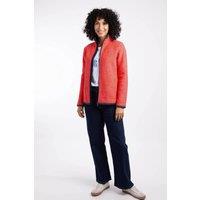 Weird Fish Women's Ariana Full Zip Grid Fleece in Red | Size: 16