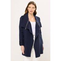 Star by Julien Macdonald Women's Zip Detail Cardigan in Mid Navy | Size: 22-24